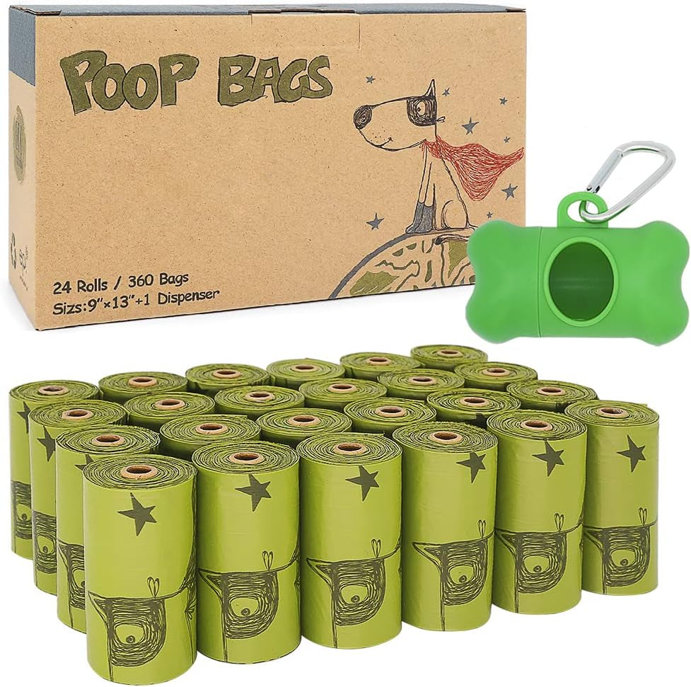 Eco-Friendly Biodegradable Dog Poop Bags - Extra Thick, Leak-Proof with Lavender Scent