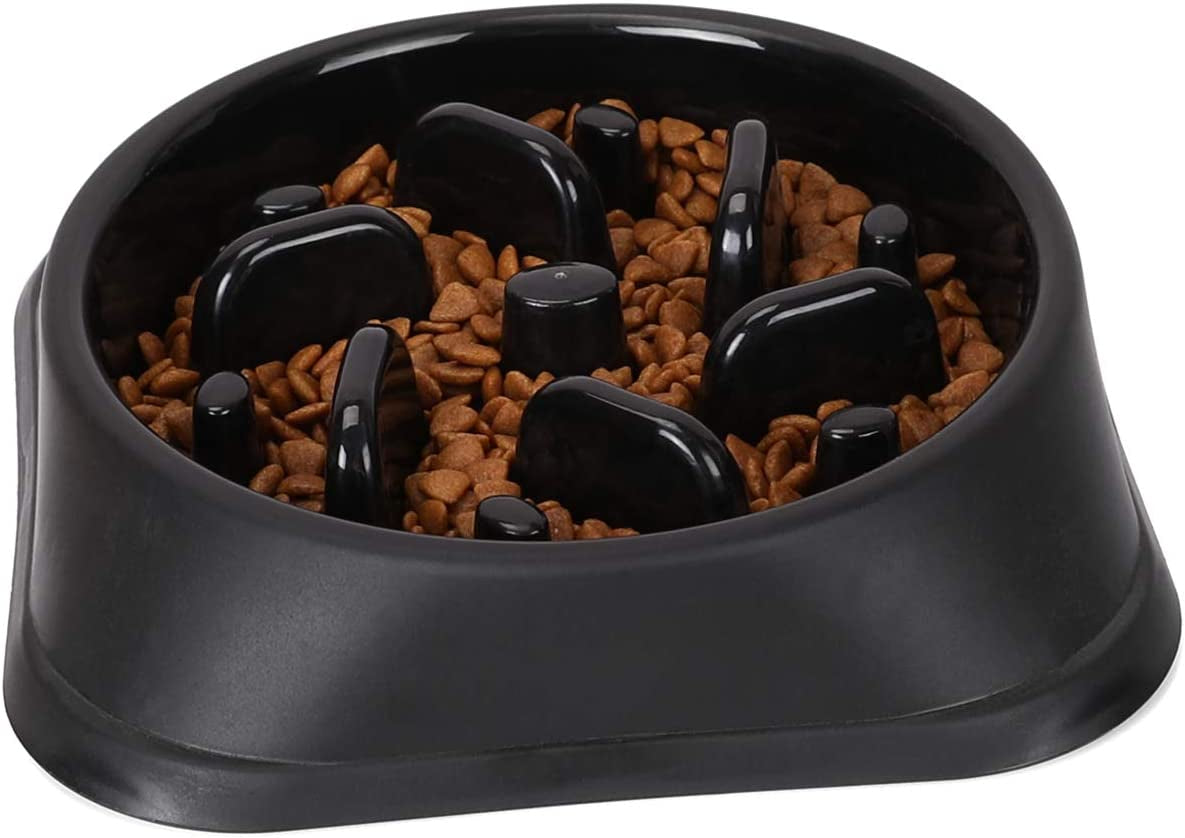 Slow Feeder Dog Bowl - Anti-Gulping Puzzle Dish for Healthy Eating | Small & Large Sizes | Non-Toxic, Durable