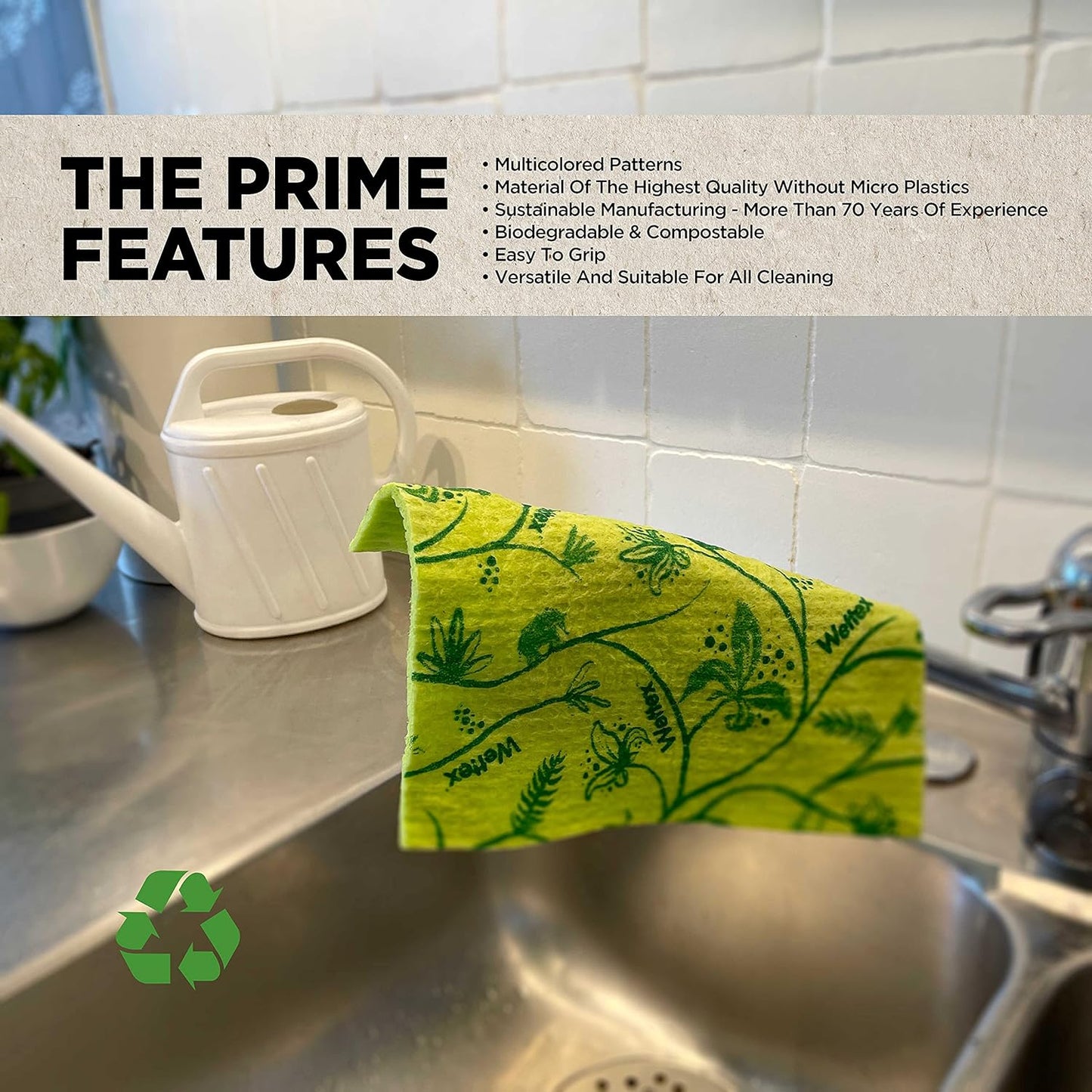 Wettex Swedish Dishcloths – Eco-Friendly, Super Absorbent, and Reusable Kitchen Cleaning Cloths