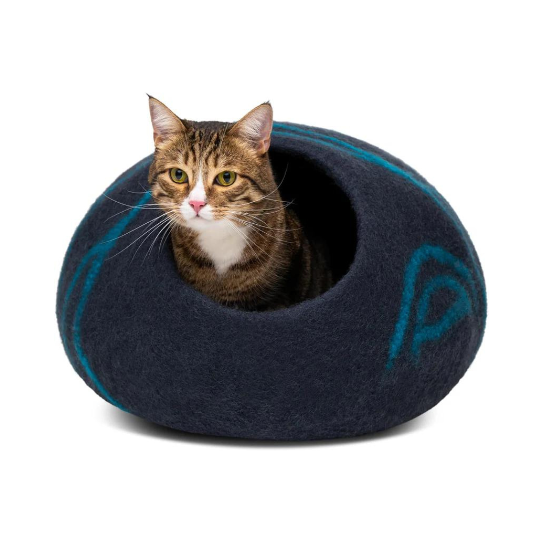 Eco-Friendly Cat Cave: Handcrafted Merino Wool Hideaway – Cozy, Stylish, and Perfect for Every Cat!