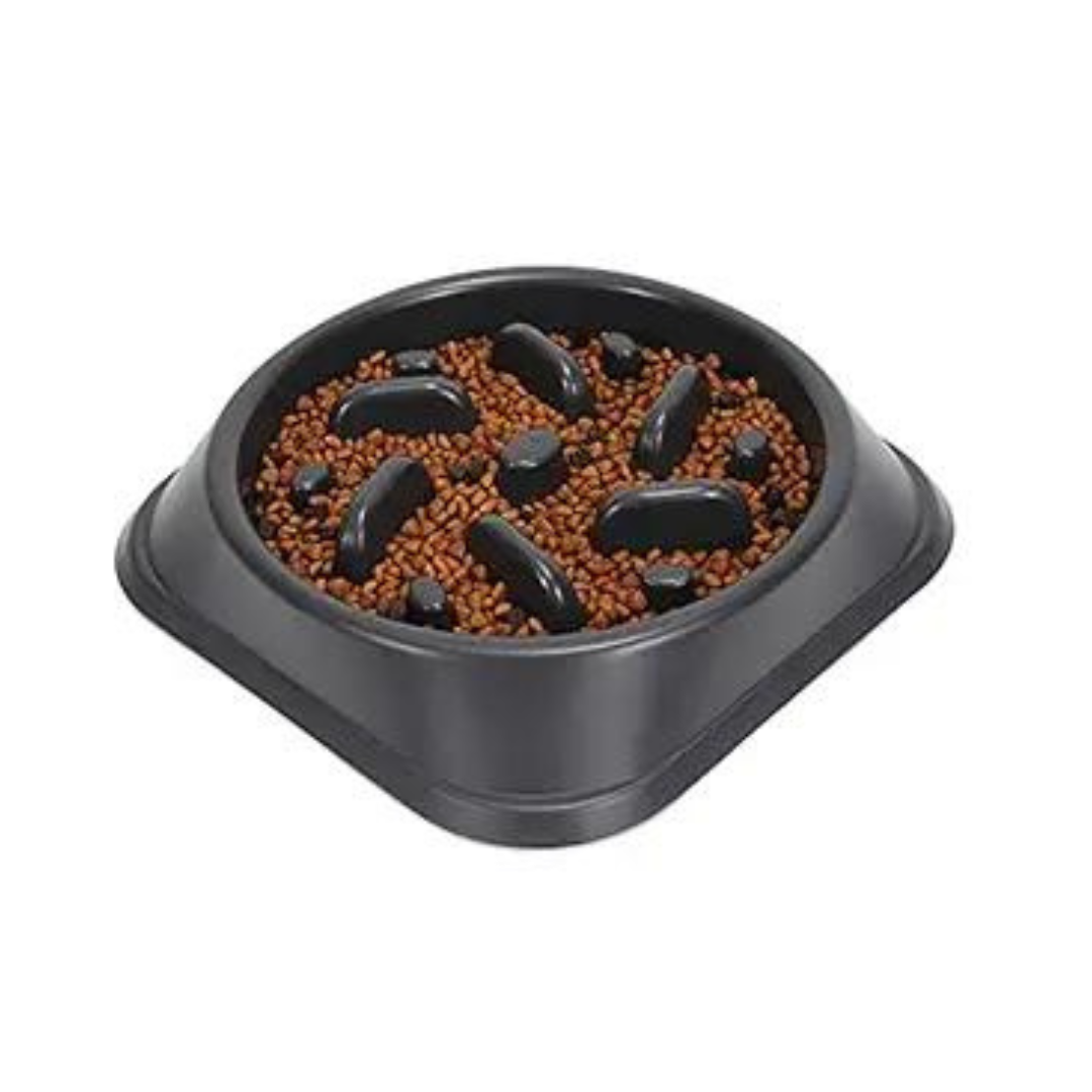 Slow Feeder Dog Bowl - Anti-Gulping Puzzle Dish for Healthy Eating | Small & Large Sizes | Non-Toxic, Durable