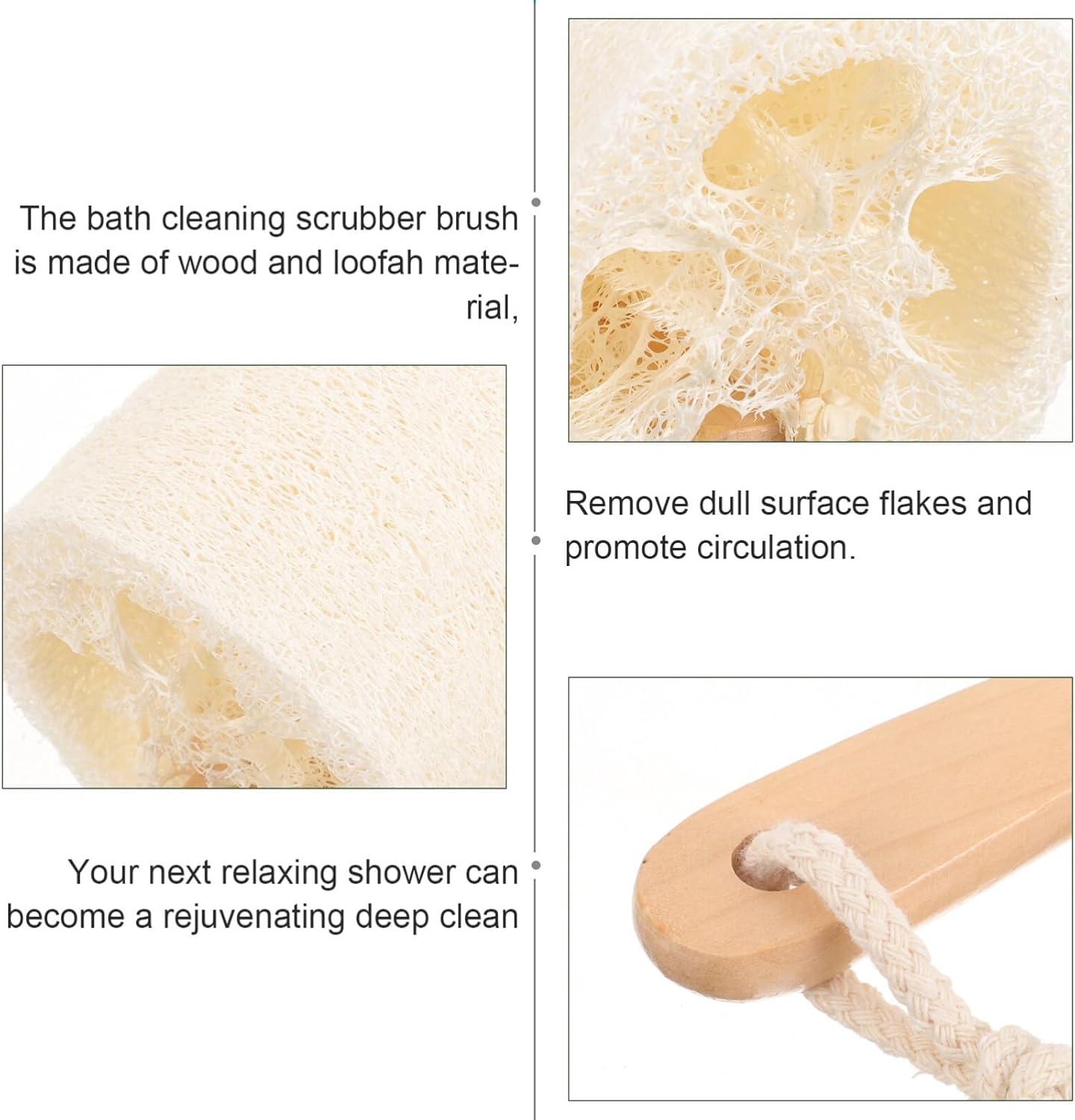 All-Natural Eco-Friendly Loofah with Long Handle – Zero-Waste Bath Scrubber for Smooth, Glowing Skin