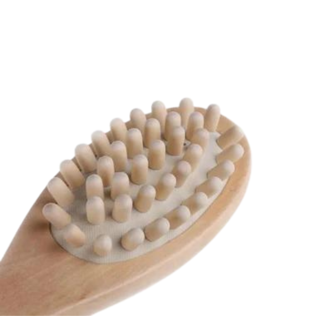 Eco-Friendly Boar Bristle Bath & Massage Brush – Dual-Purpose Wooden Brush with Long Handle