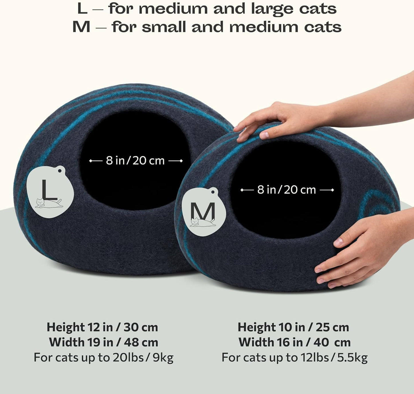 Eco-Friendly Cat Cave: Handcrafted Merino Wool Hideaway – Cozy, Stylish, and Perfect for Every Cat!