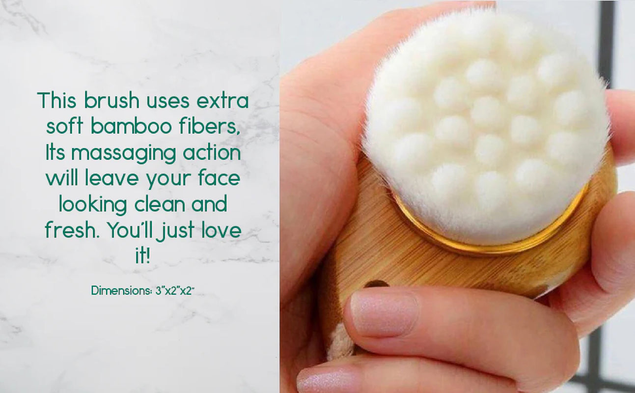 Eco-Friendly Bamboo Fiber Facial Brush – Gentle Exfoliation for Radiant Skin