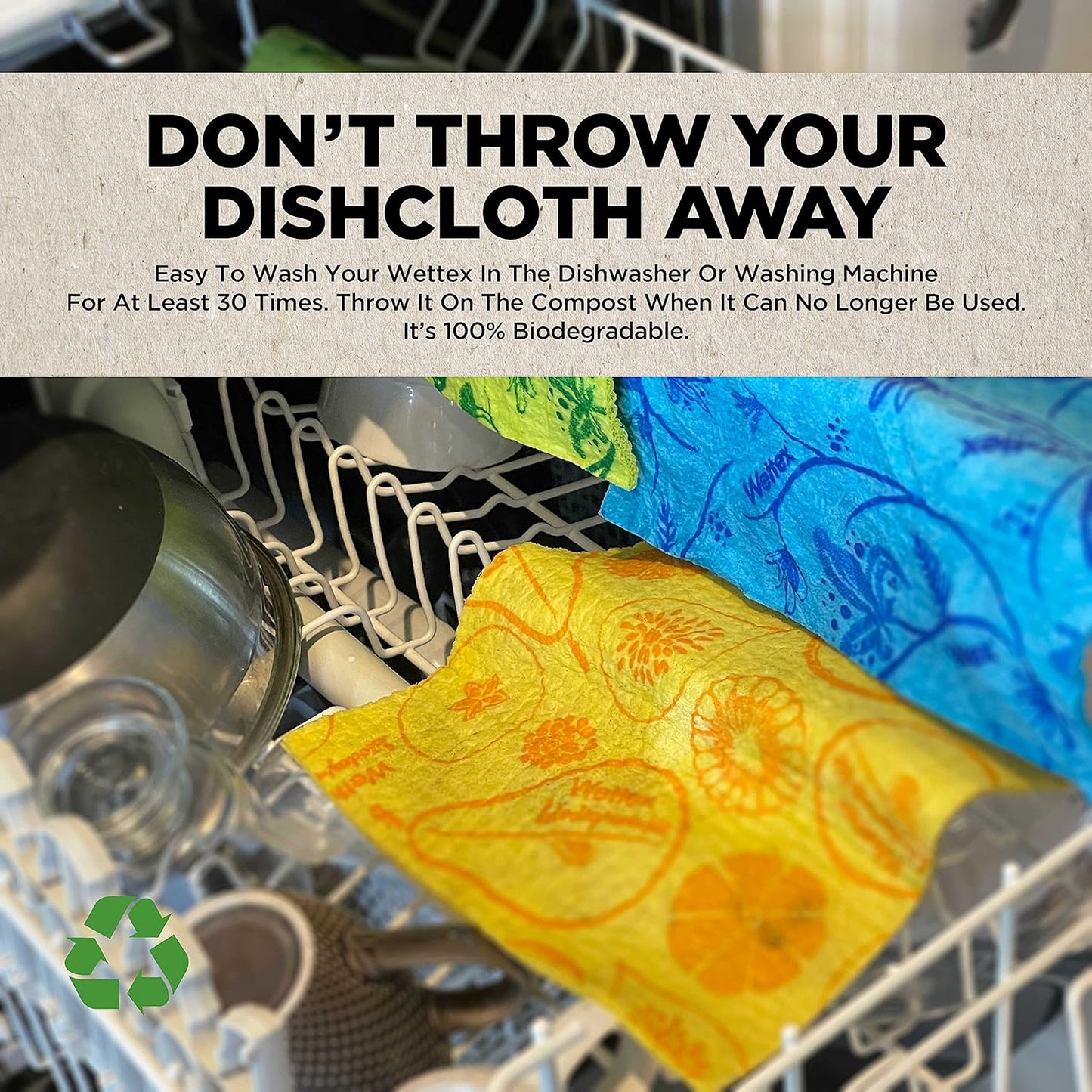 Wettex Swedish Dishcloths – Eco-Friendly, Super Absorbent, and Reusable Kitchen Cleaning Cloths