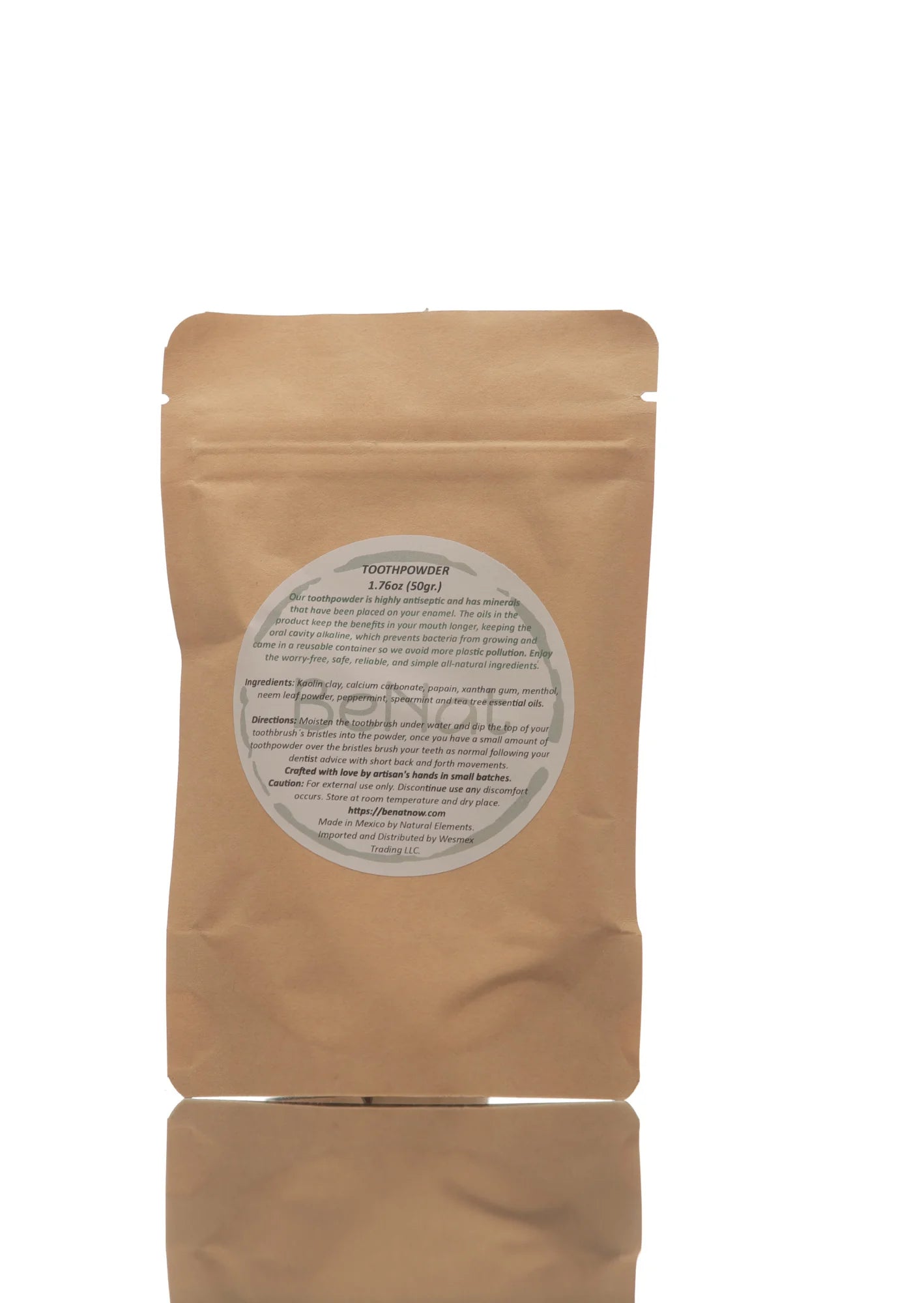 Natural Toothpowder for Whiter & Stronger Teeth | Safe for Kids, Fluoride-Free & Eco-Friendly