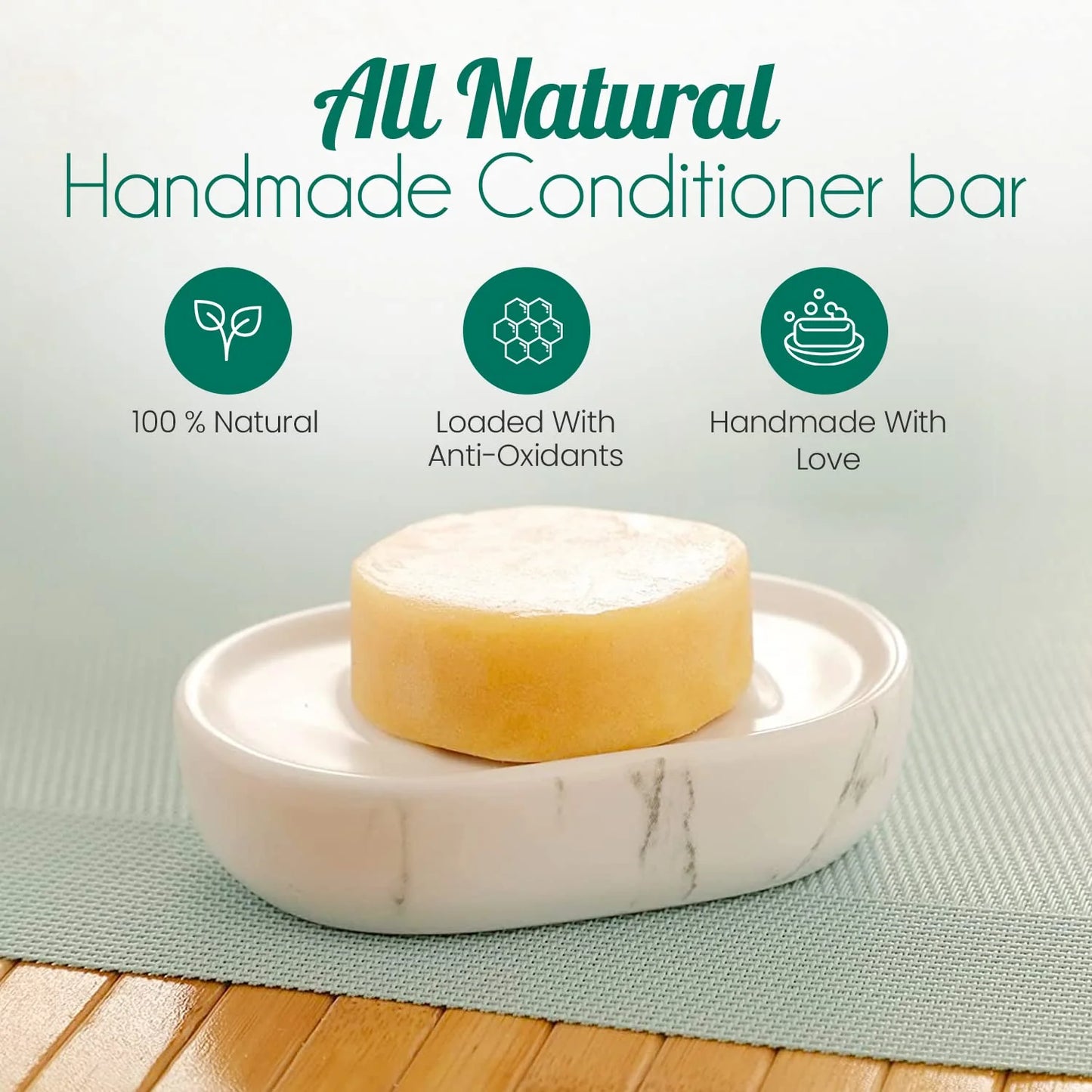 All-Natural Zero-Waste Shampoo & Conditioner Bar – Eco-Friendly, Paraben-Free, Nourishing for All Hair Types | Lasts Up to 40 Washes