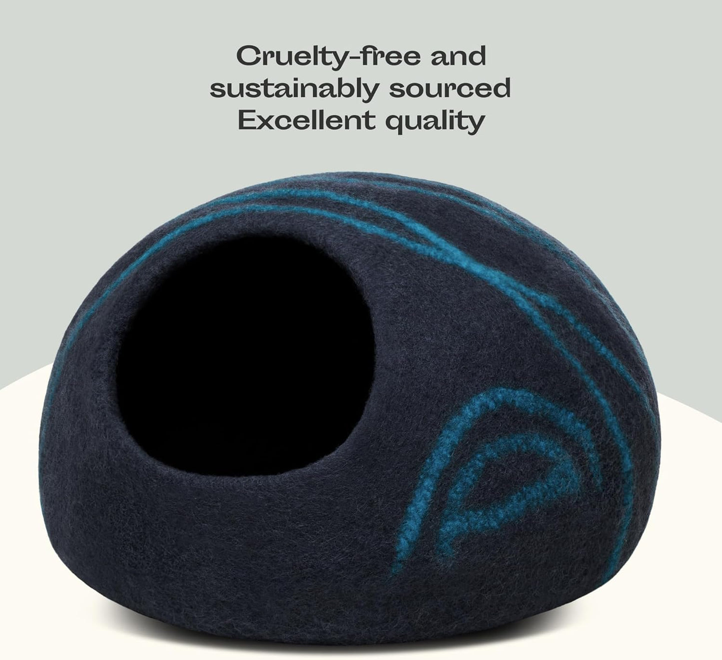 Eco-Friendly Cat Cave: Handcrafted Merino Wool Hideaway – Cozy, Stylish, and Perfect for Every Cat!