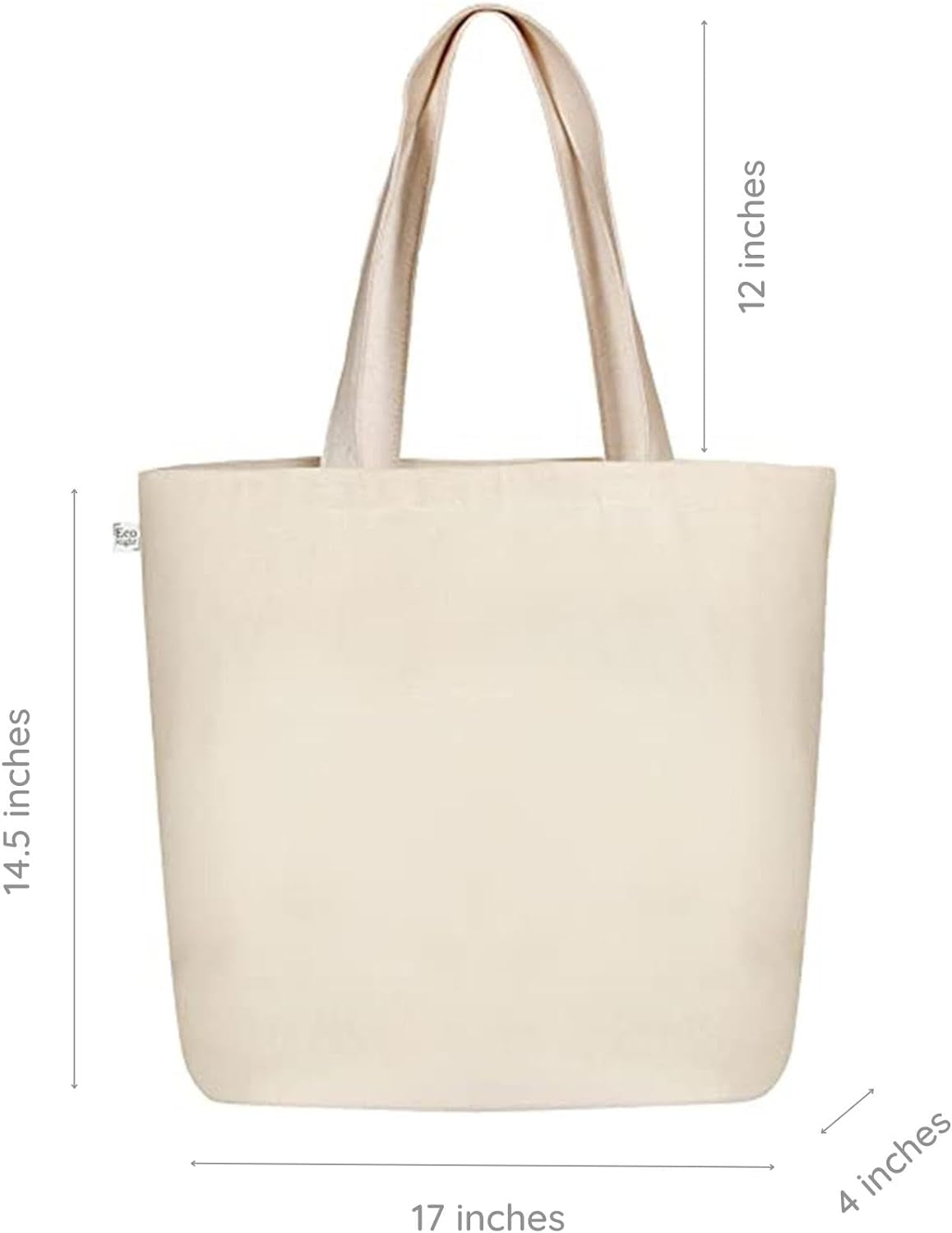 Stylish & Eco-Friendly Large Zipper Tote Bags for Women – 100% Cotton, Spacious & Sustainable