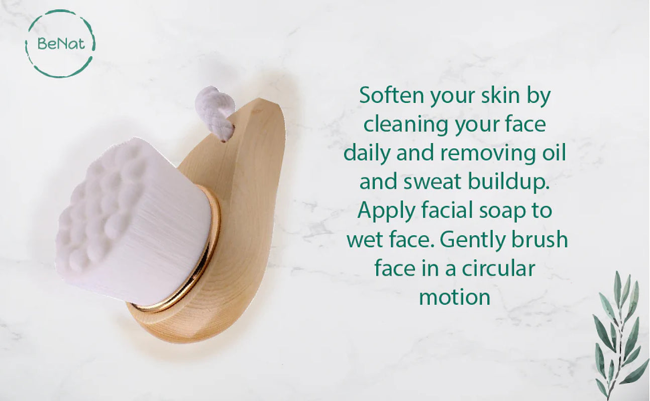 Eco-Friendly Bamboo Fiber Facial Brush – Gentle Exfoliation for Radiant Skin