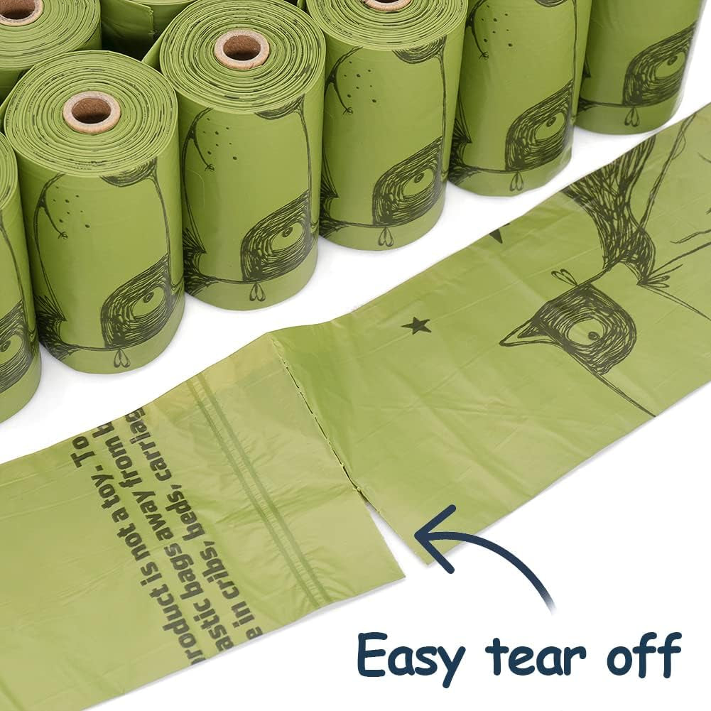 Eco-Friendly Biodegradable Dog Poop Bags - Extra Thick, Leak-Proof with Lavender Scent