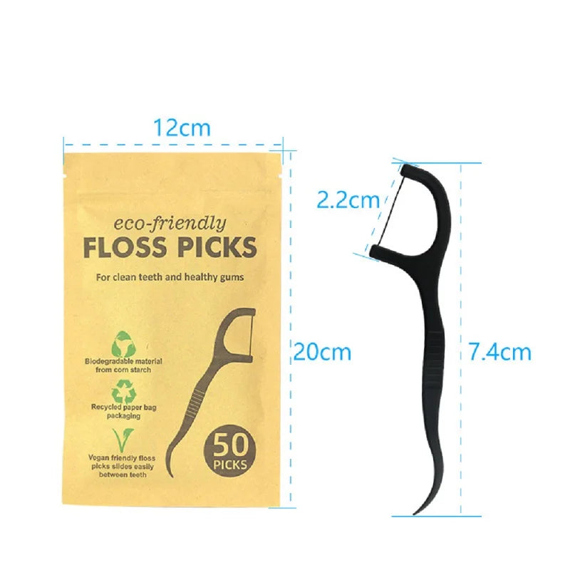 Eco-Friendly Biodegradable Floss Picks – PLA Dental Flosser Sticks for Effective Teeth Cleaning