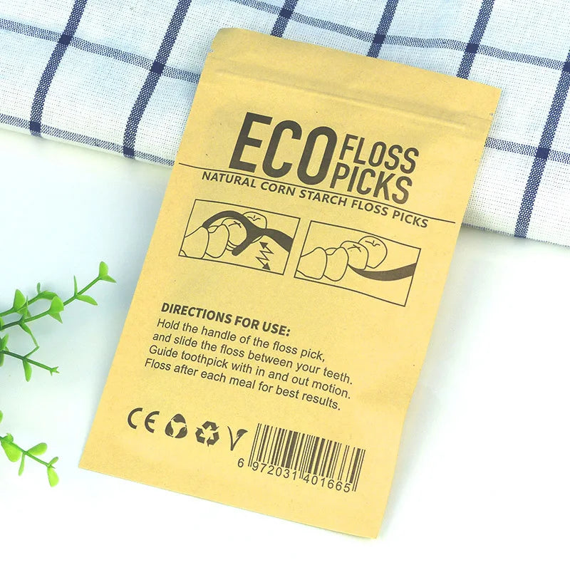 Eco-Friendly Biodegradable Floss Picks – PLA Dental Flosser Sticks for Effective Teeth Cleaning