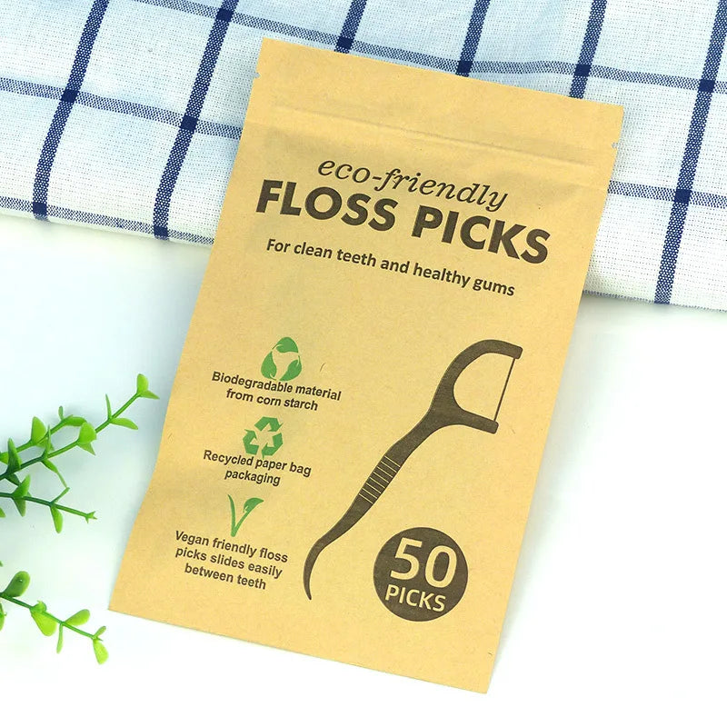 Eco-Friendly Biodegradable Floss Picks – PLA Dental Flosser Sticks for Effective Teeth Cleaning