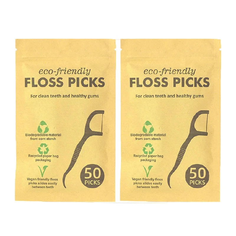 Eco-Friendly Biodegradable Floss Picks – PLA Dental Flosser Sticks for Effective Teeth Cleaning