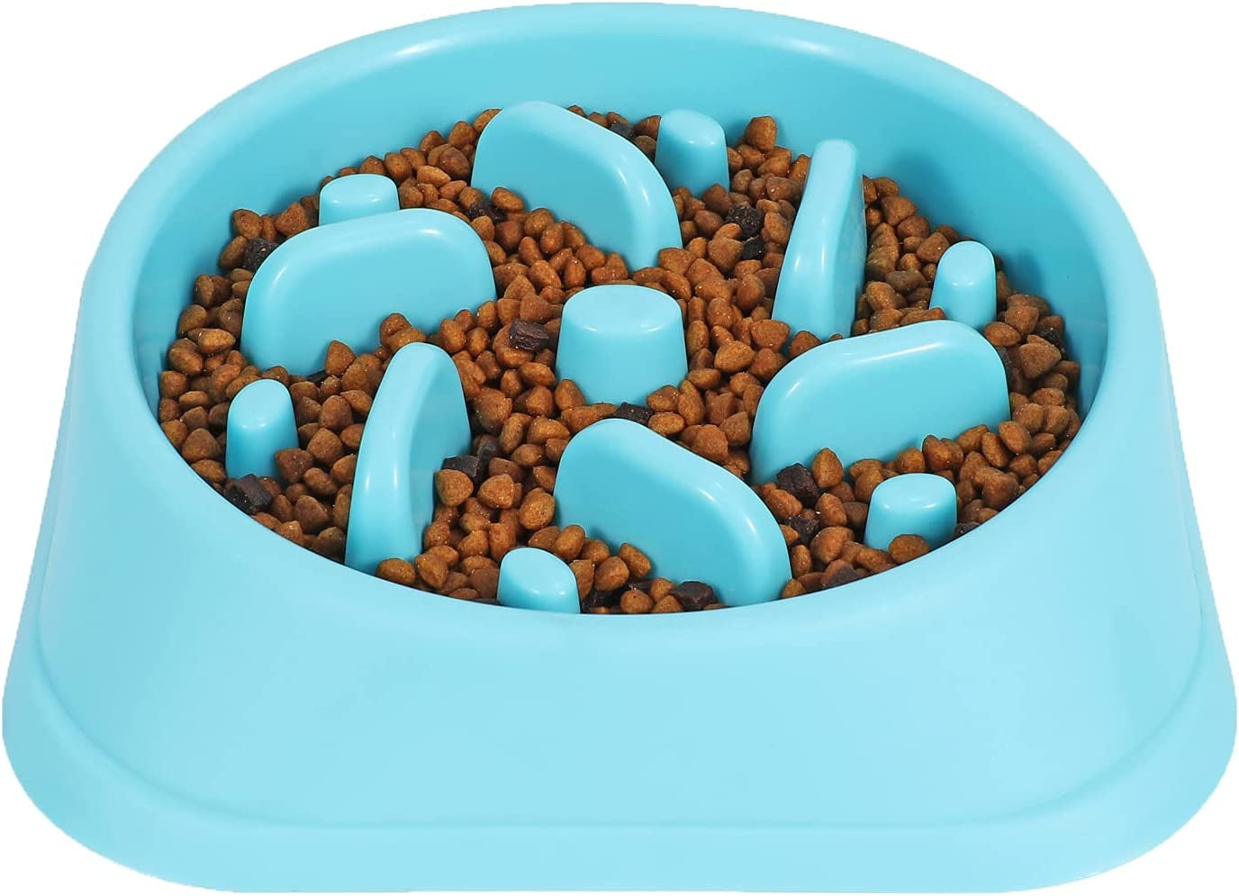 Slow Feeder Dog Bowl - Anti-Gulping Puzzle Dish for Healthy Eating | Small & Large Sizes | Non-Toxic, Durable