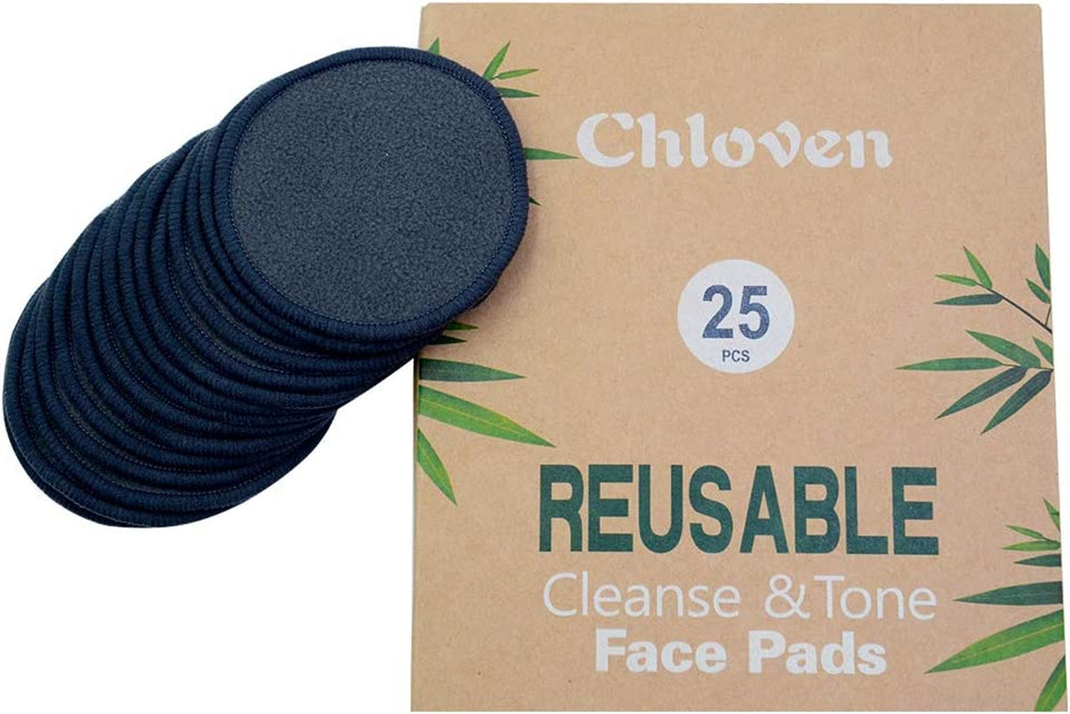 Eco-Friendly Reusable Makeup Remover Pads – Zero Waste, Sustainable Bamboo Cotton Pads with Laundry Bag & Storage Box | 25 Pack