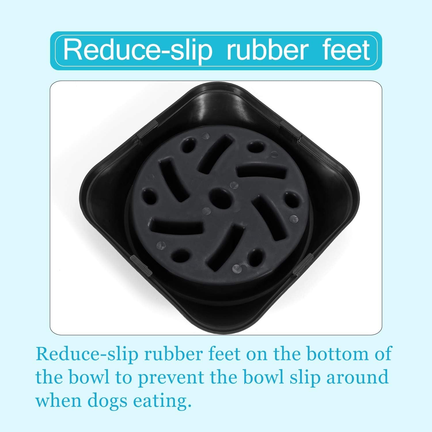 Slow Feeder Dog Bowl - Anti-Gulping Puzzle Dish for Healthy Eating | Small & Large Sizes | Non-Toxic, Durable